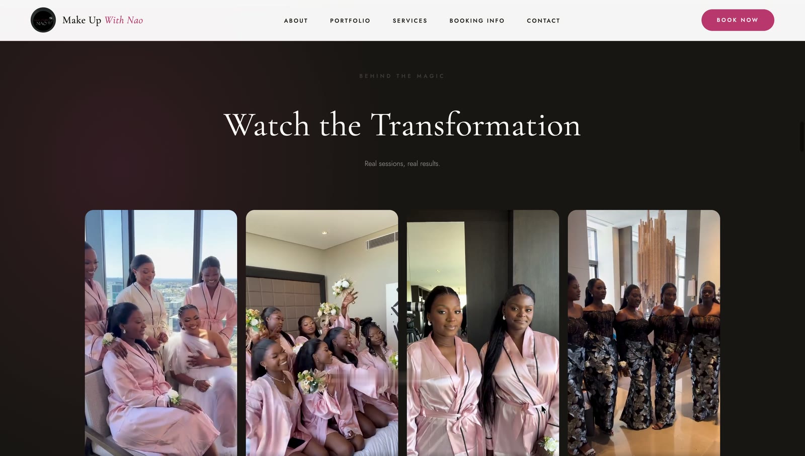 Galerie vidéo « Watch the Transformation » du site Make Up With Nao